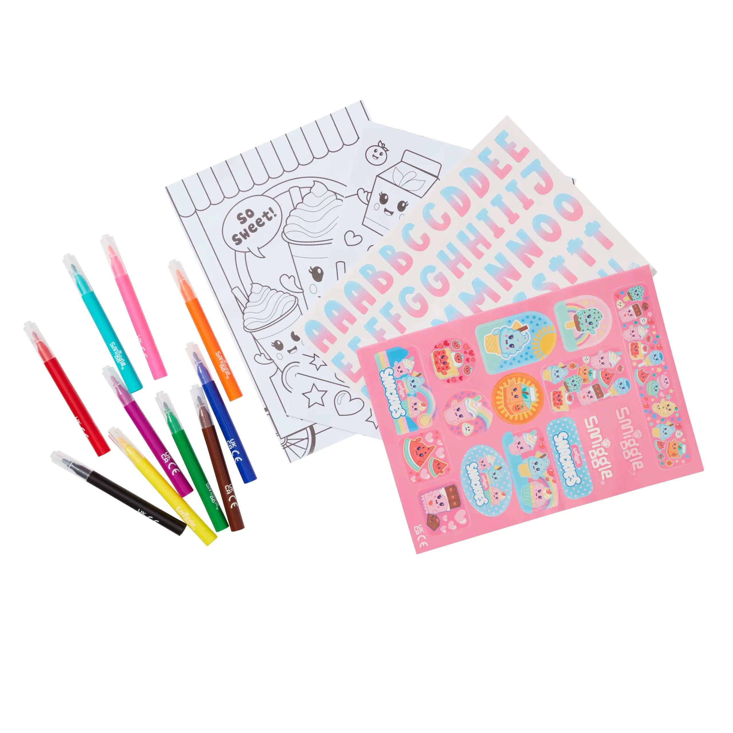 Smiggle - Snackies Scented Mini Coloured Pencils and Activity Set