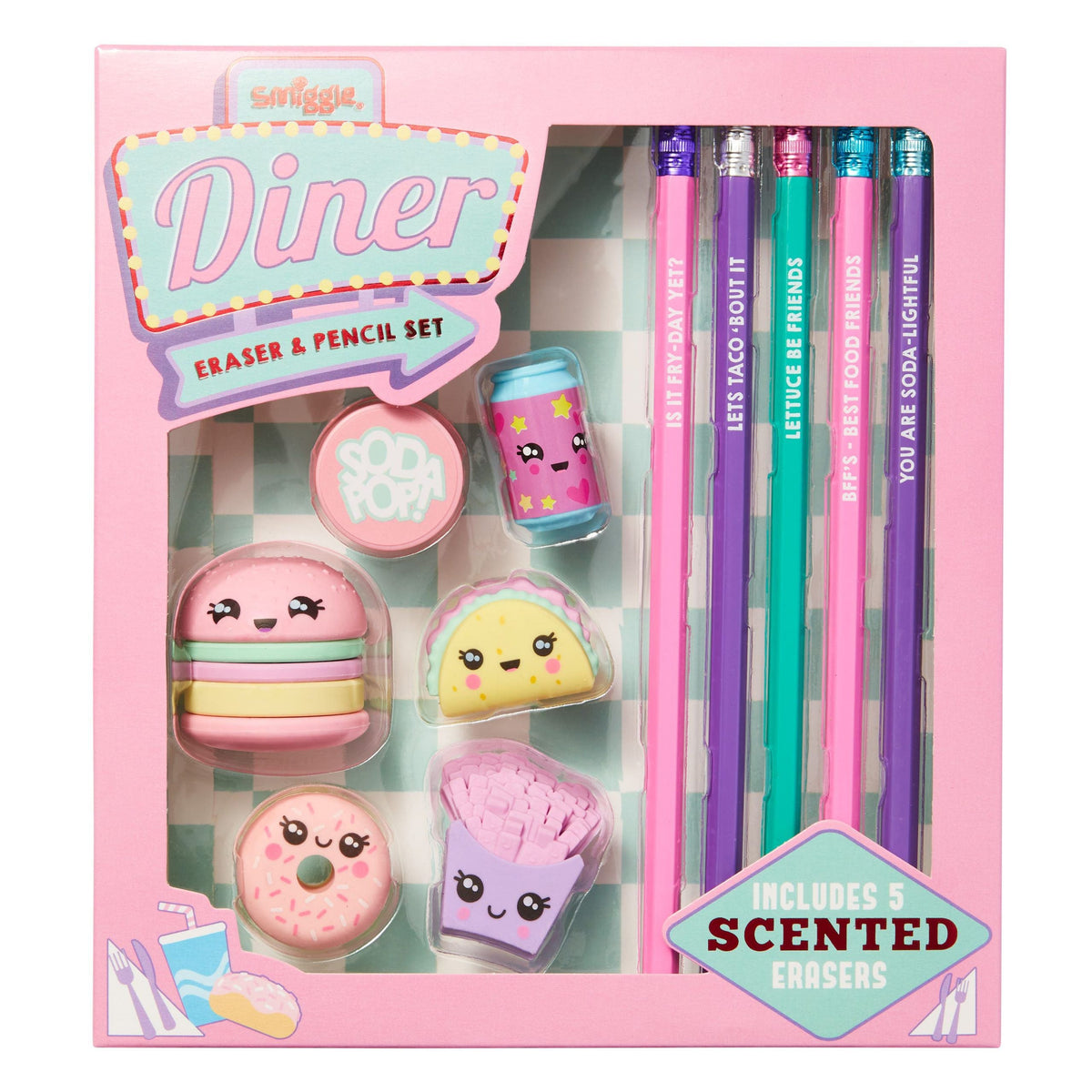 Smiggle - Sweet Food Eraser and Pencil Set