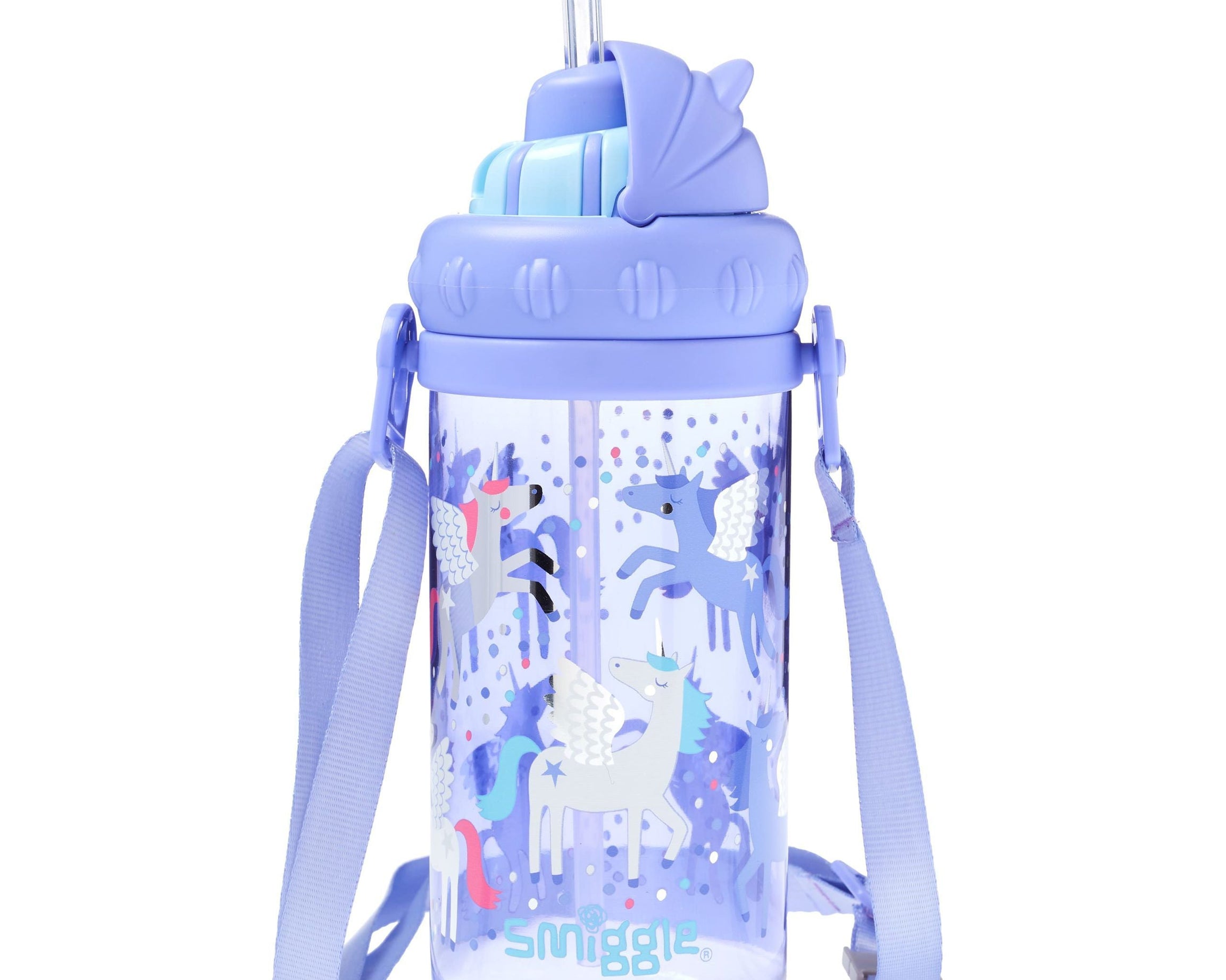Smiggle - Up & Down Hanging Straw 400ML BPA Free Water Bottle