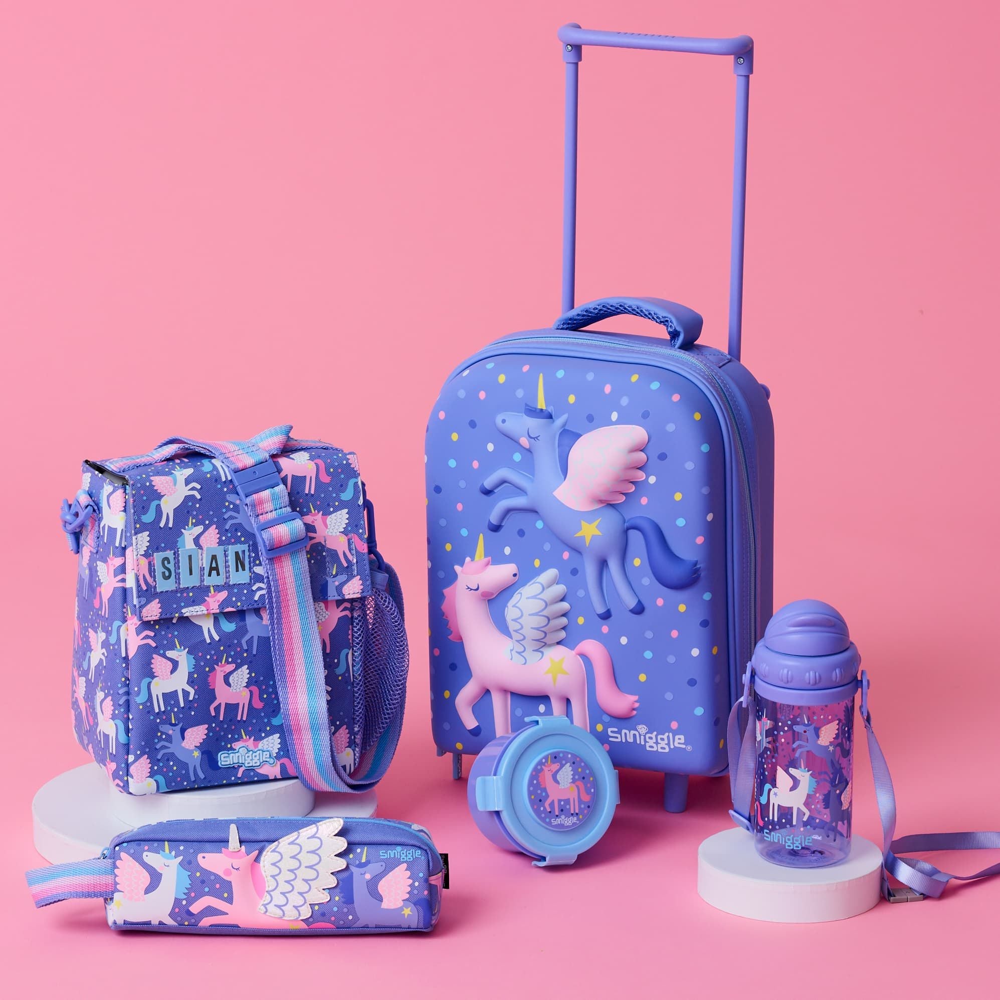 Smiggle - Up &amp; Down Lighted Wheeled School and Travel Bag