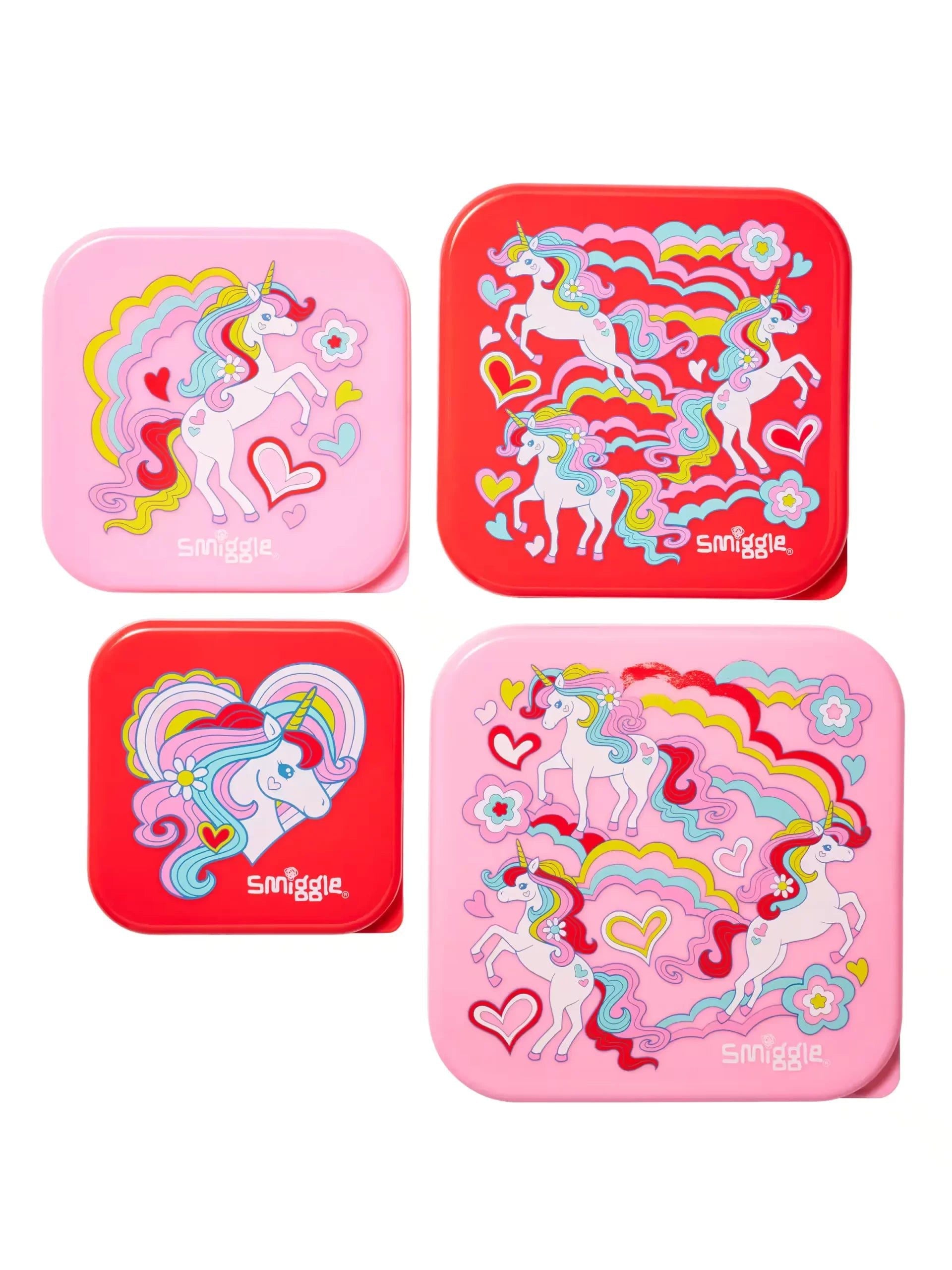 Smiggle - Wild Side 4-in-1 Nested Lunch Boxes