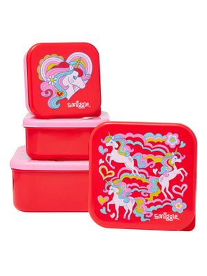 Smiggle - Wild Side 4-in-1 Nested Lunch Boxes