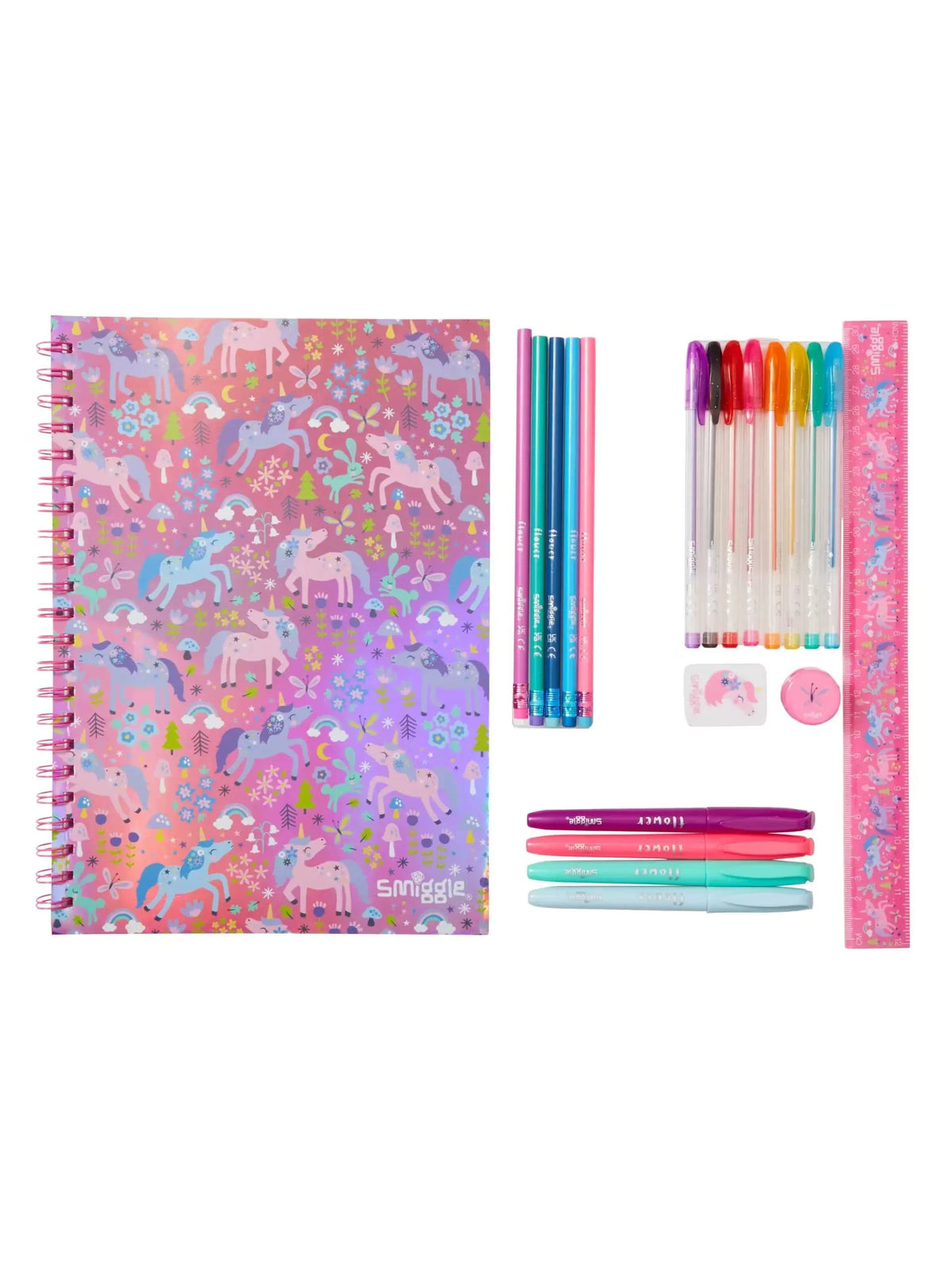 Smiggle - Wish A4 Notebook and Stationery Set
