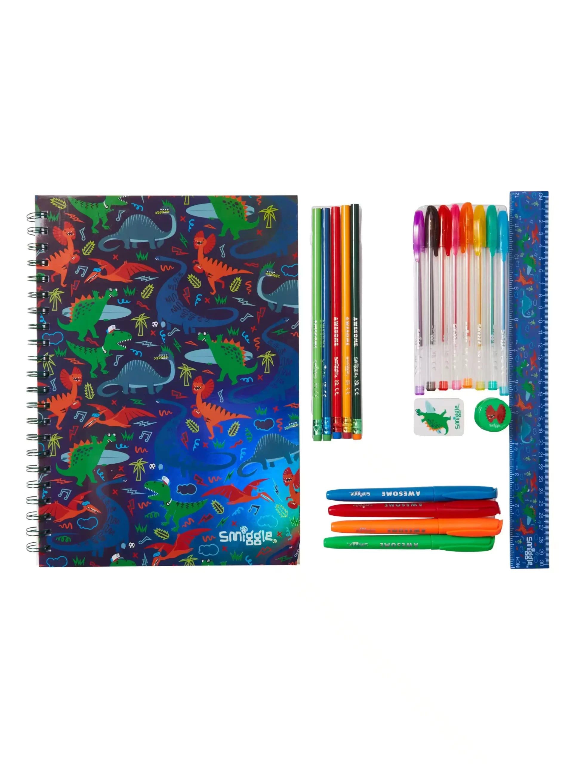 Smiggle - Wish A4 Notebook and Stationery Set - - Dinossi – Dinossi ...