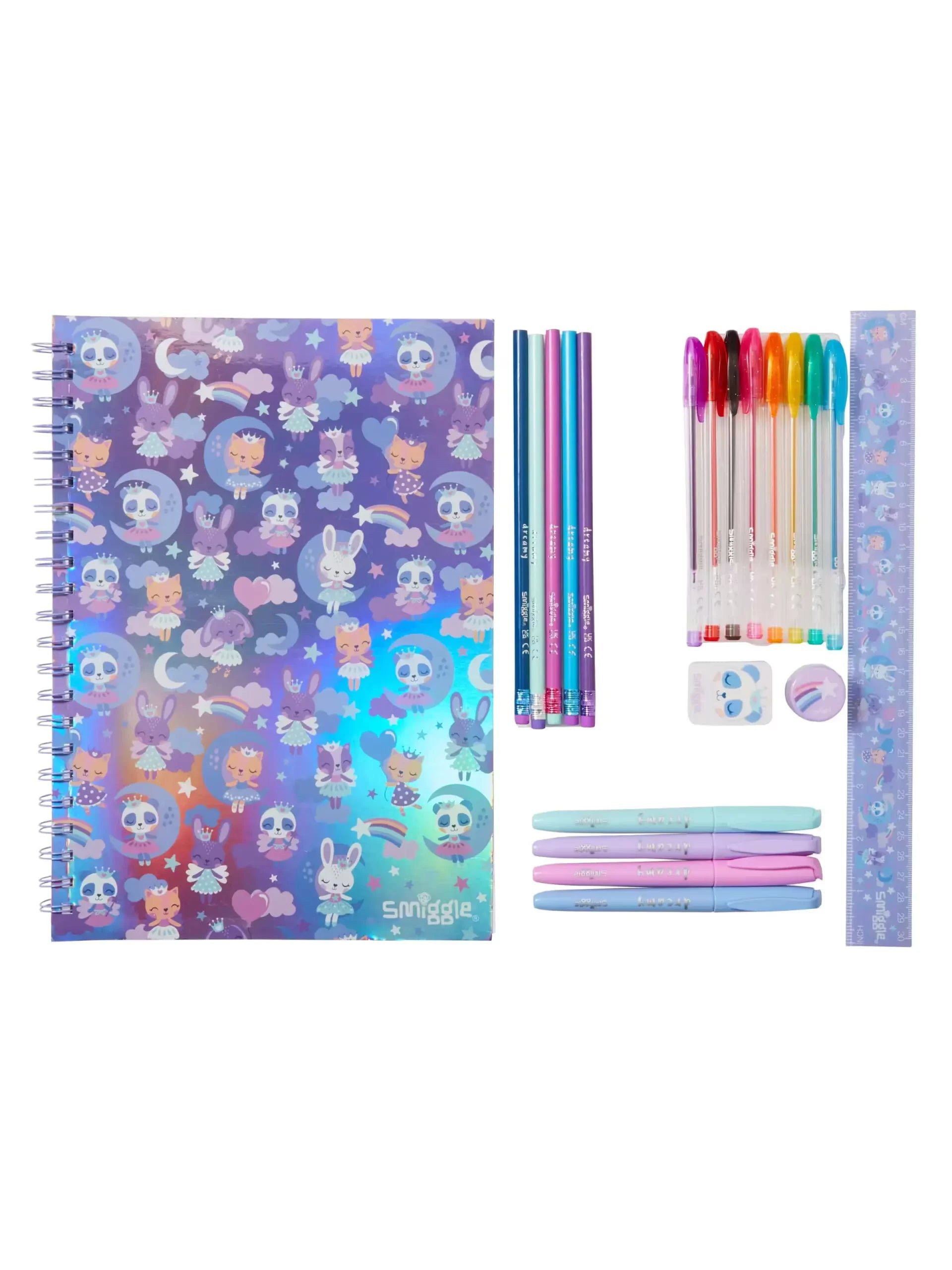Smiggle - Wish A4 Notebook and Stationery Set