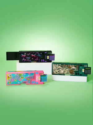 Smiggle - Wonder World Summer Vacation Pop Out Automatic Pencil Case with Calculator