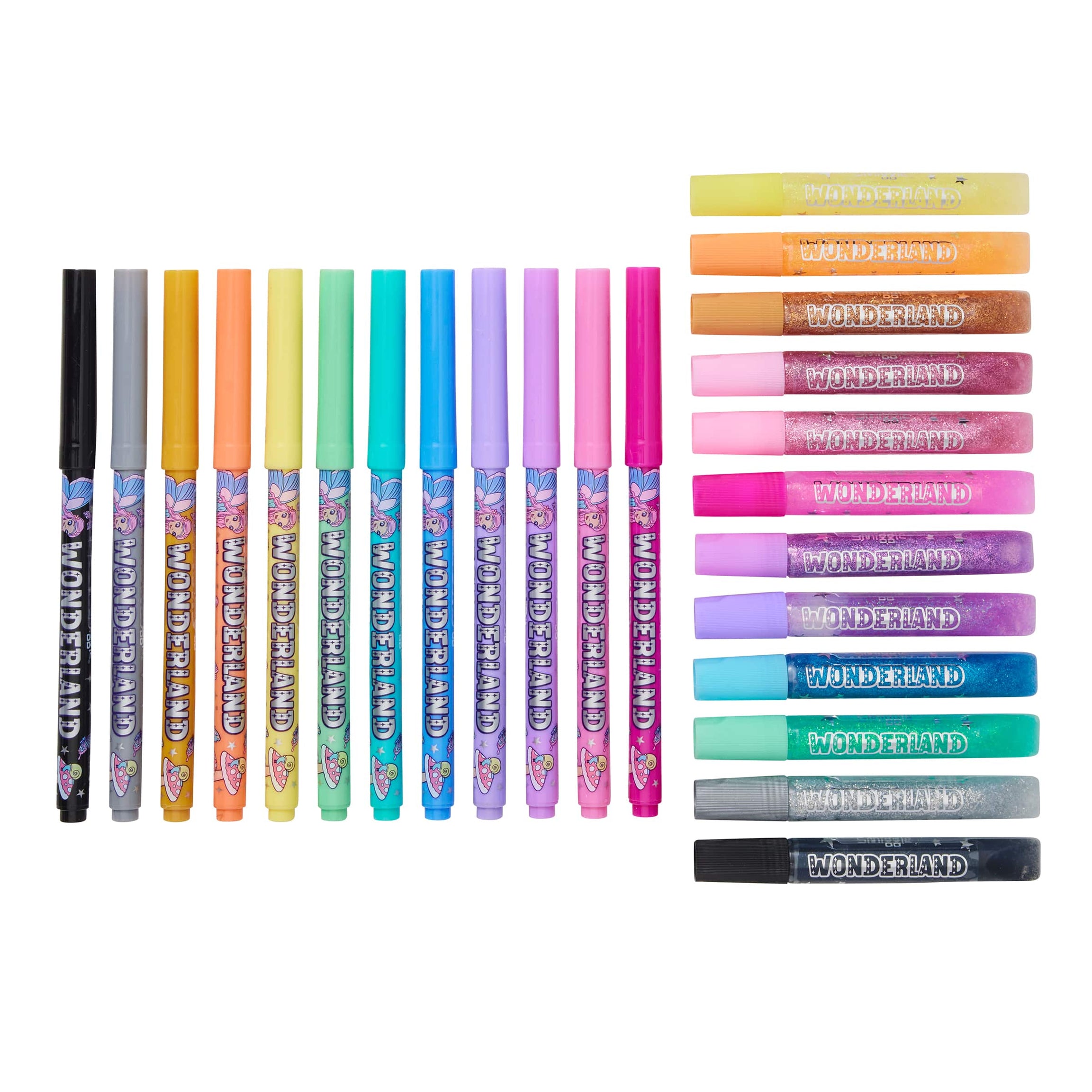 Smiggle - Wonderland Scented Coloring Pencil and Glitter Glue Set