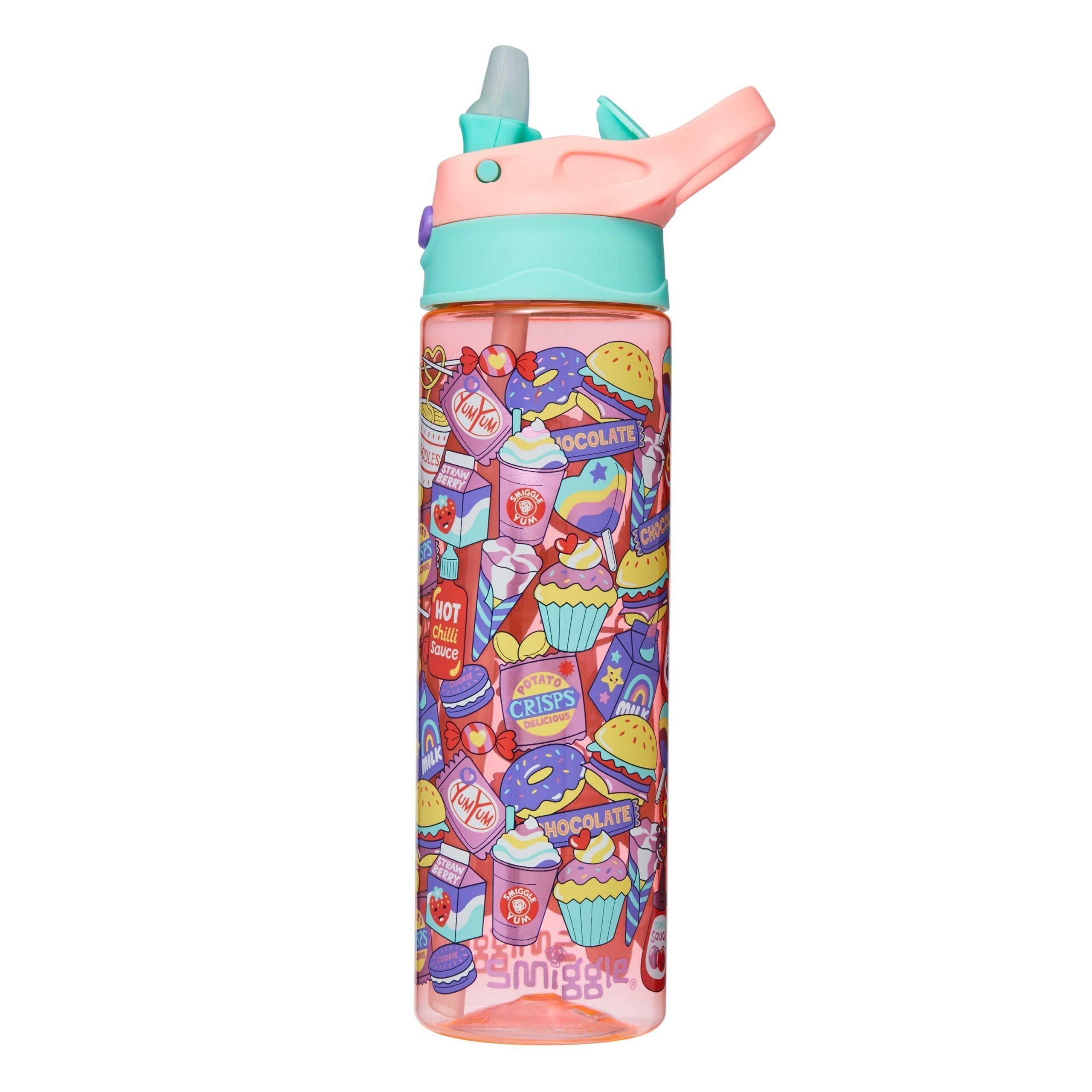 Smiggle - Ziggy 630ML Water Bottle with Hidden Straw