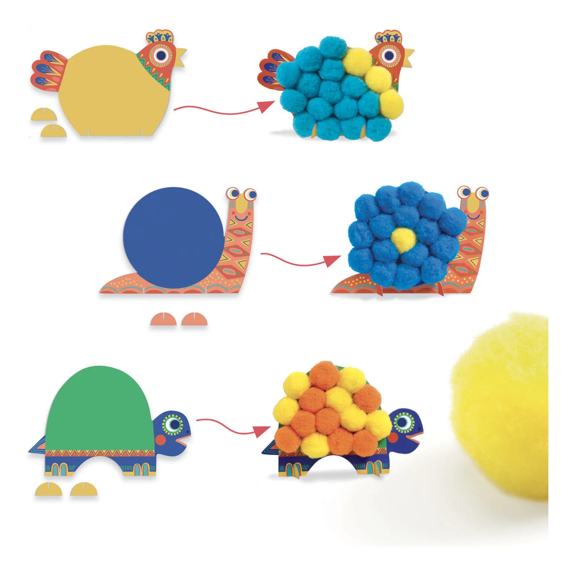 Djeco - Soft Animal Collage Activity