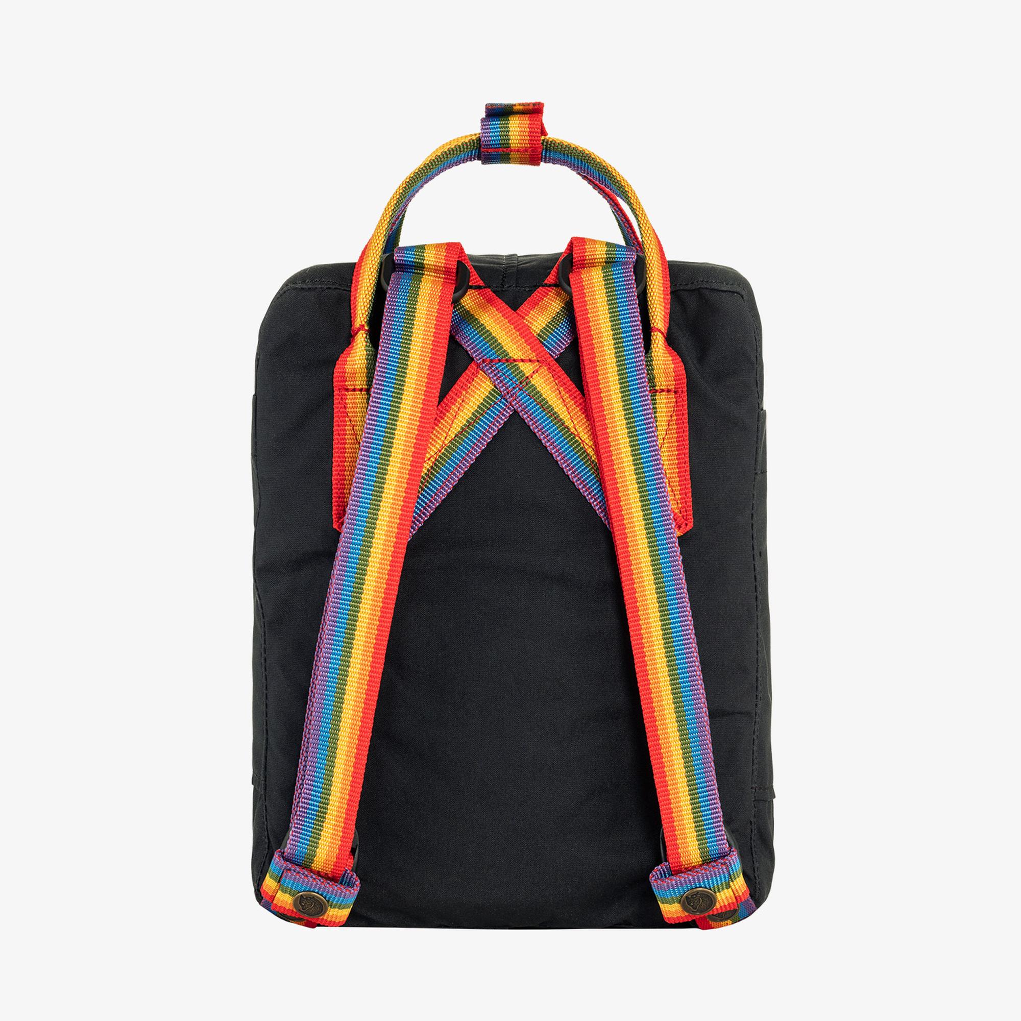 Fjällräven Kånken - Rainbow Mini Unisex Black Backpack