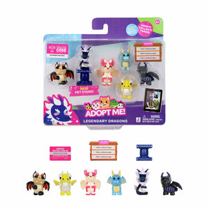 Squishmallows - Adopt Me! 6 Legendary Dragon Toy Figures