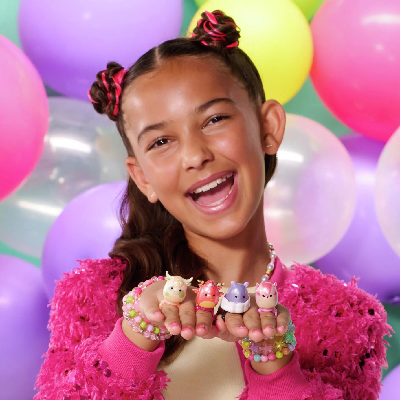 Squishmallows - Squish-a-longs 14 Figure + Ring Set + 4 Accessory Special Series Toy