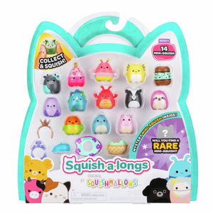 Squishmallows - Squish-a-longs 14 Figures + Ring Set + 4 Accessories Special Edition Toy