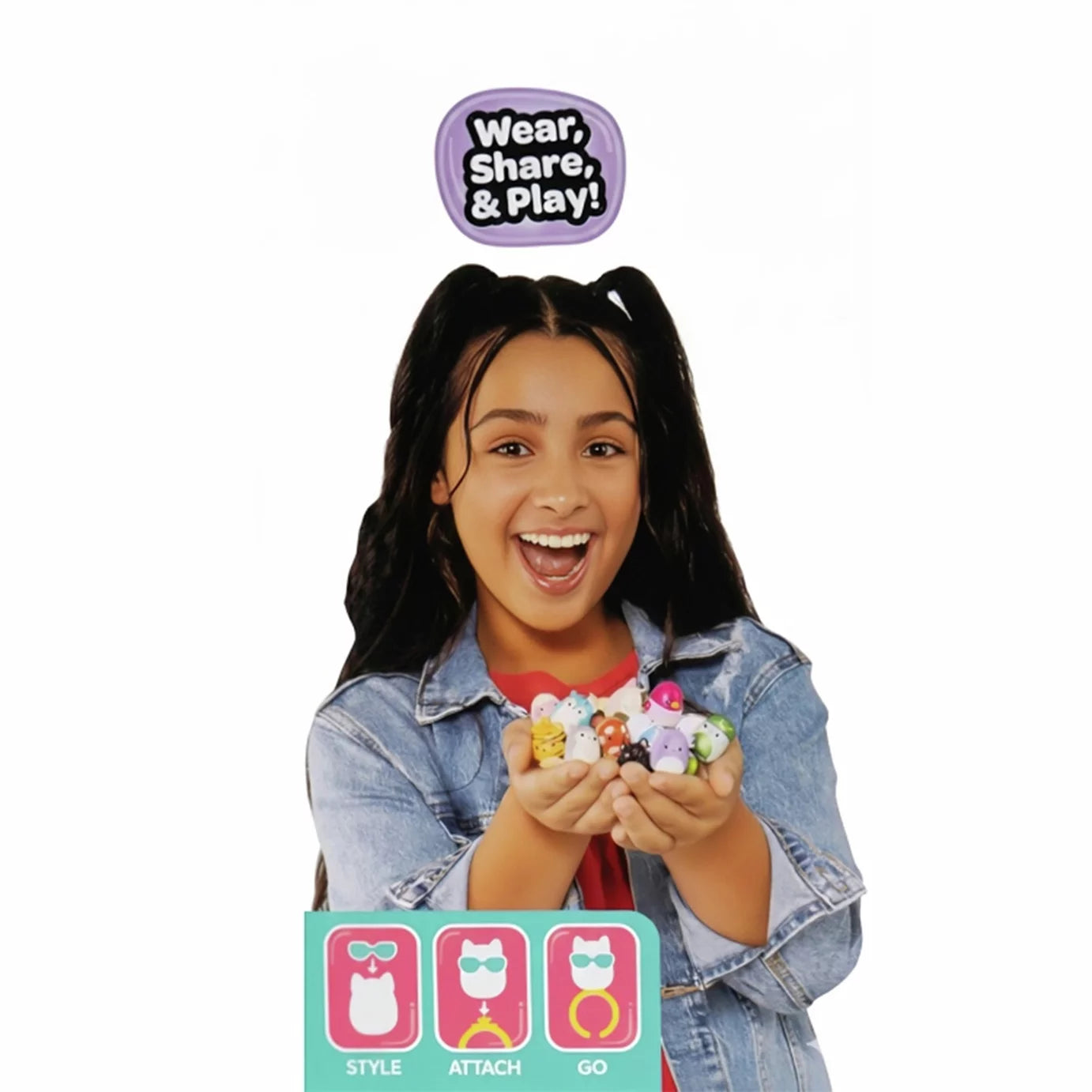 Squishmallows - Squish-a-longs 14 Figures + Ring Set + 4 Accessories Special Edition Toy
