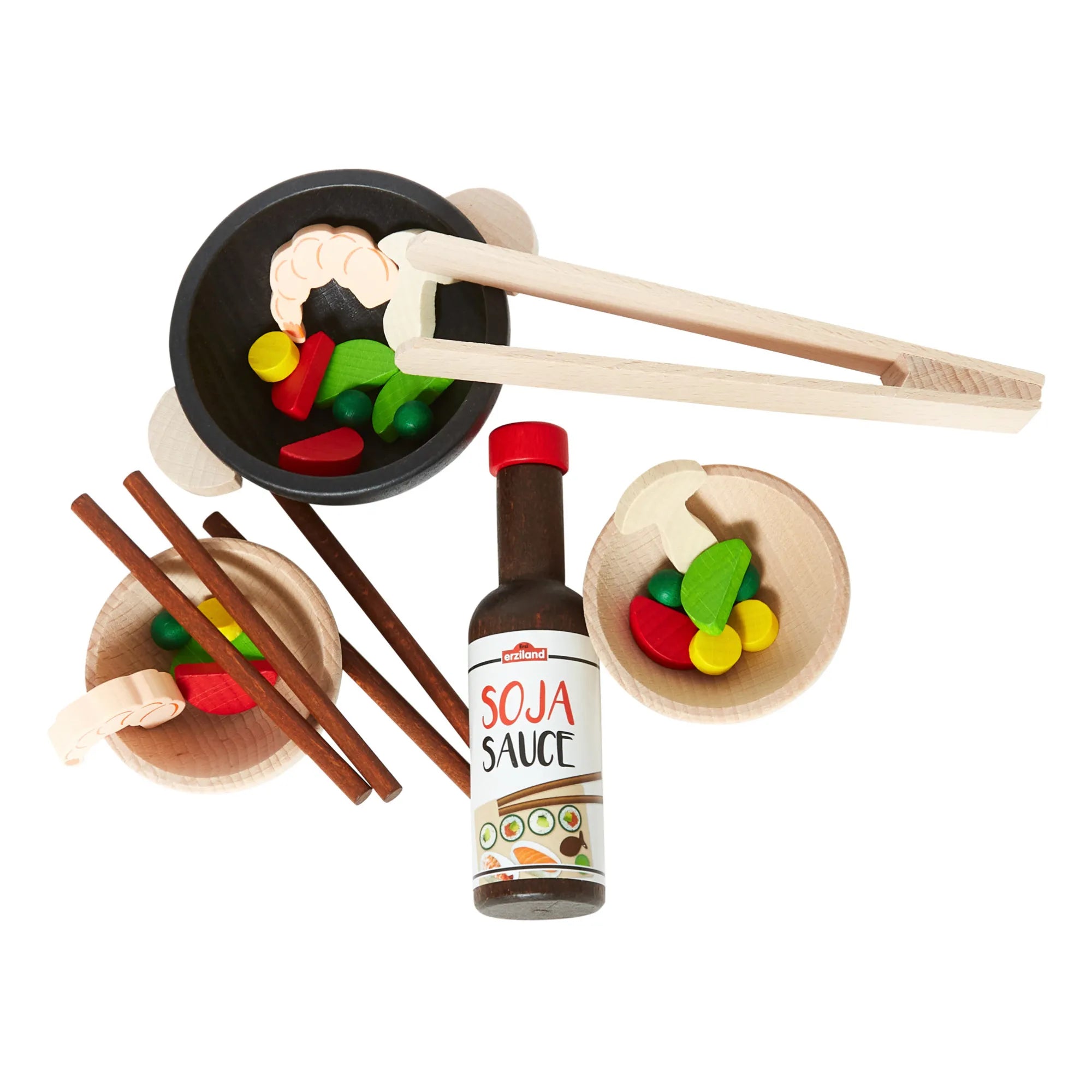 Erzi - Pan Frying Wooden Toy Set