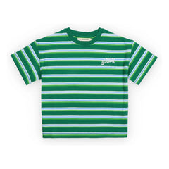 the new society - Striped Ciclan T-Shirt | Green