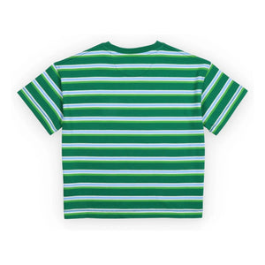 the new society - Striped Ciclan T-Shirt | Green