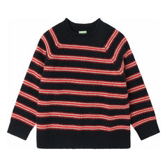 FUB - Striped Lambswool Sweater | Navy Blue