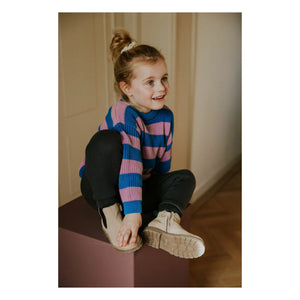 Yuki - Striped Organic Cotton Sweater | Pink
