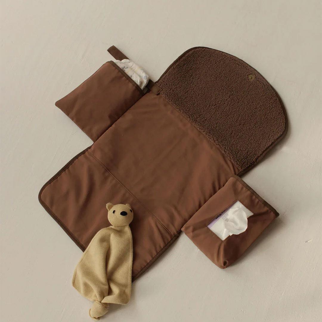 Studio Noos Brown Teddy Changing Mat Plus - Brown-Changing Mats-Brown-70 x 37cm | Natural Baby Shower