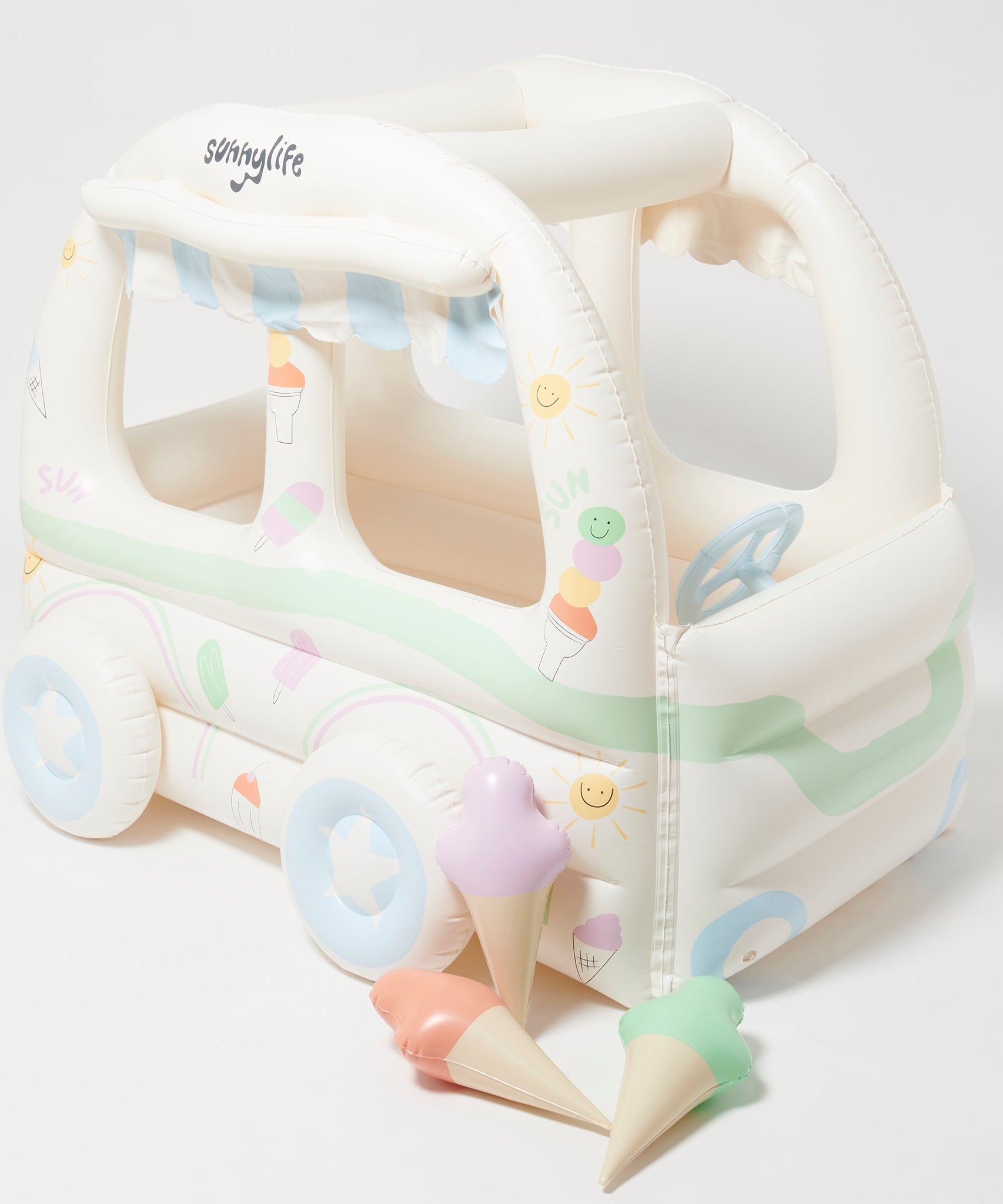 Sunnylife - Children's Beach and Garden Inflatable Ice Cream Vendor Play Set