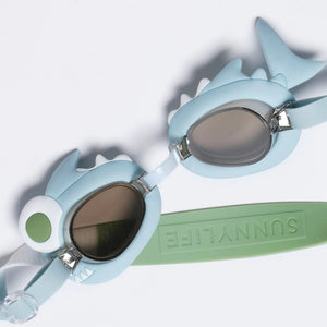 Sunnylife - Khaki Shark Kids Swimming Goggles