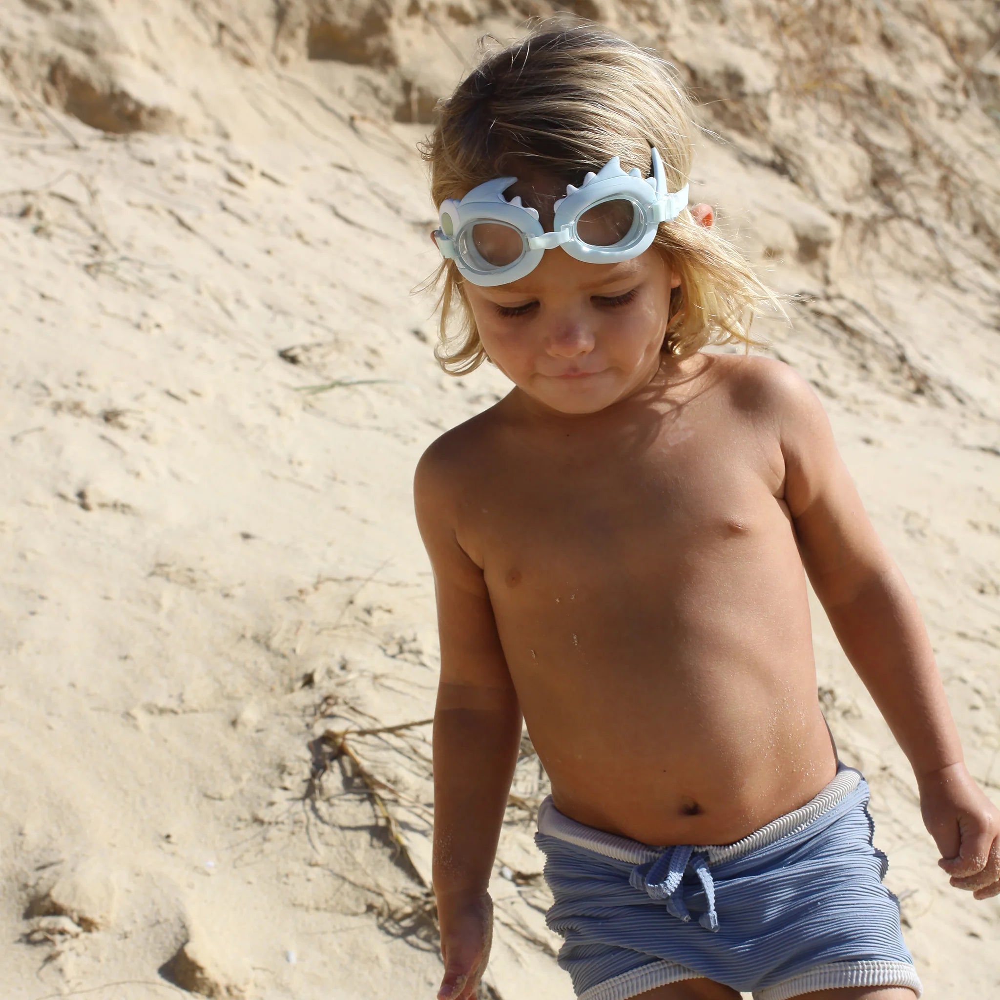 Sunnylife - Khaki Shark Kids Swimming Goggles