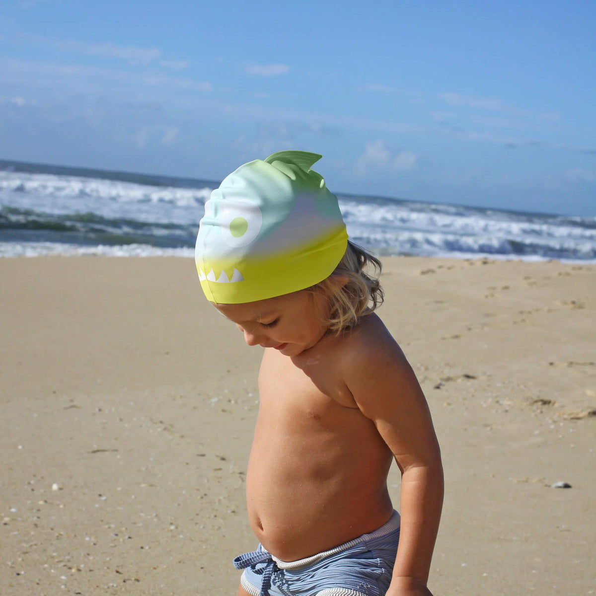 Sunnylife - Shark Patterned Children's Swimming Cap