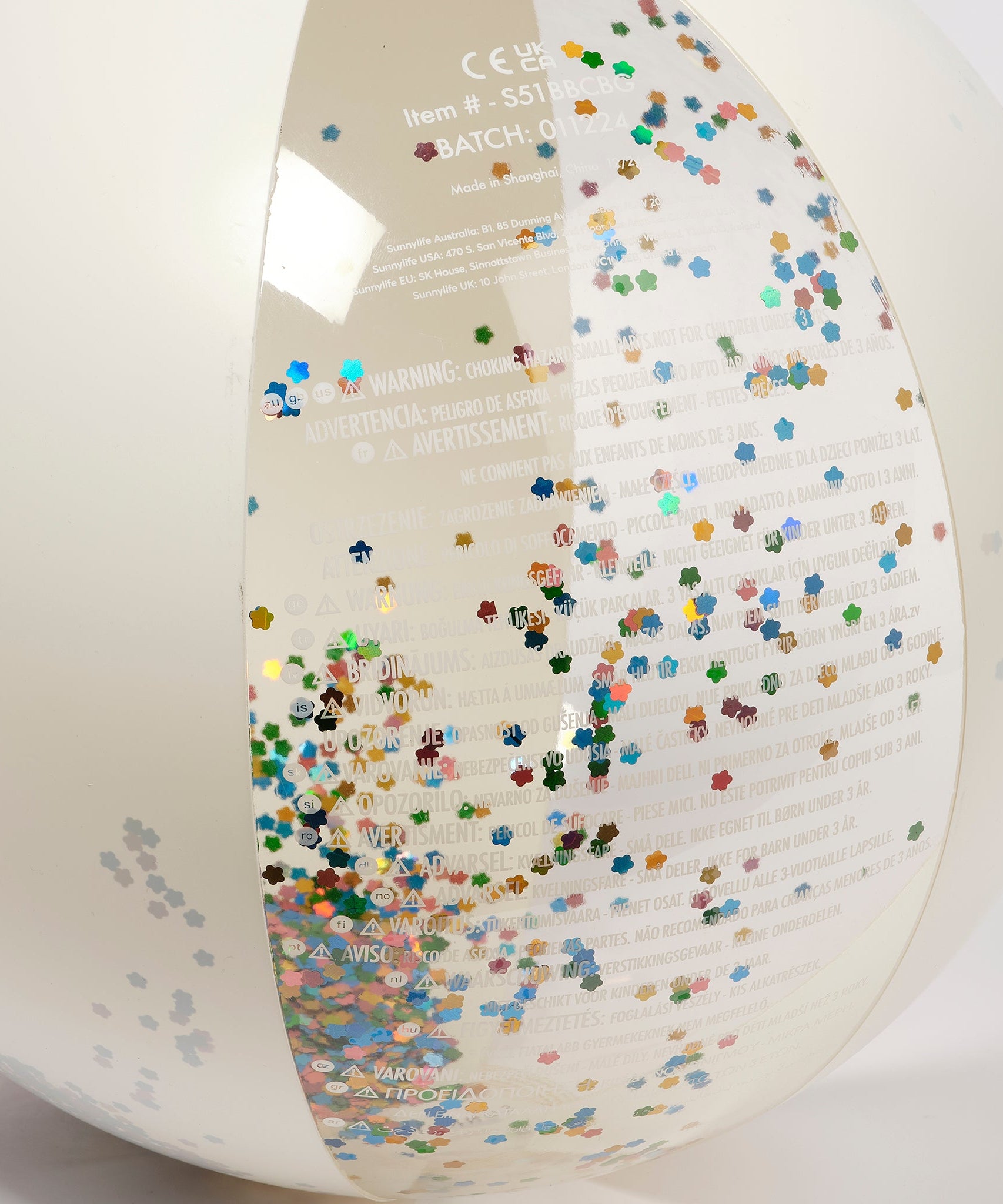 Sunnylife - Cotton Candy Inflatable Glitter Beach Ball