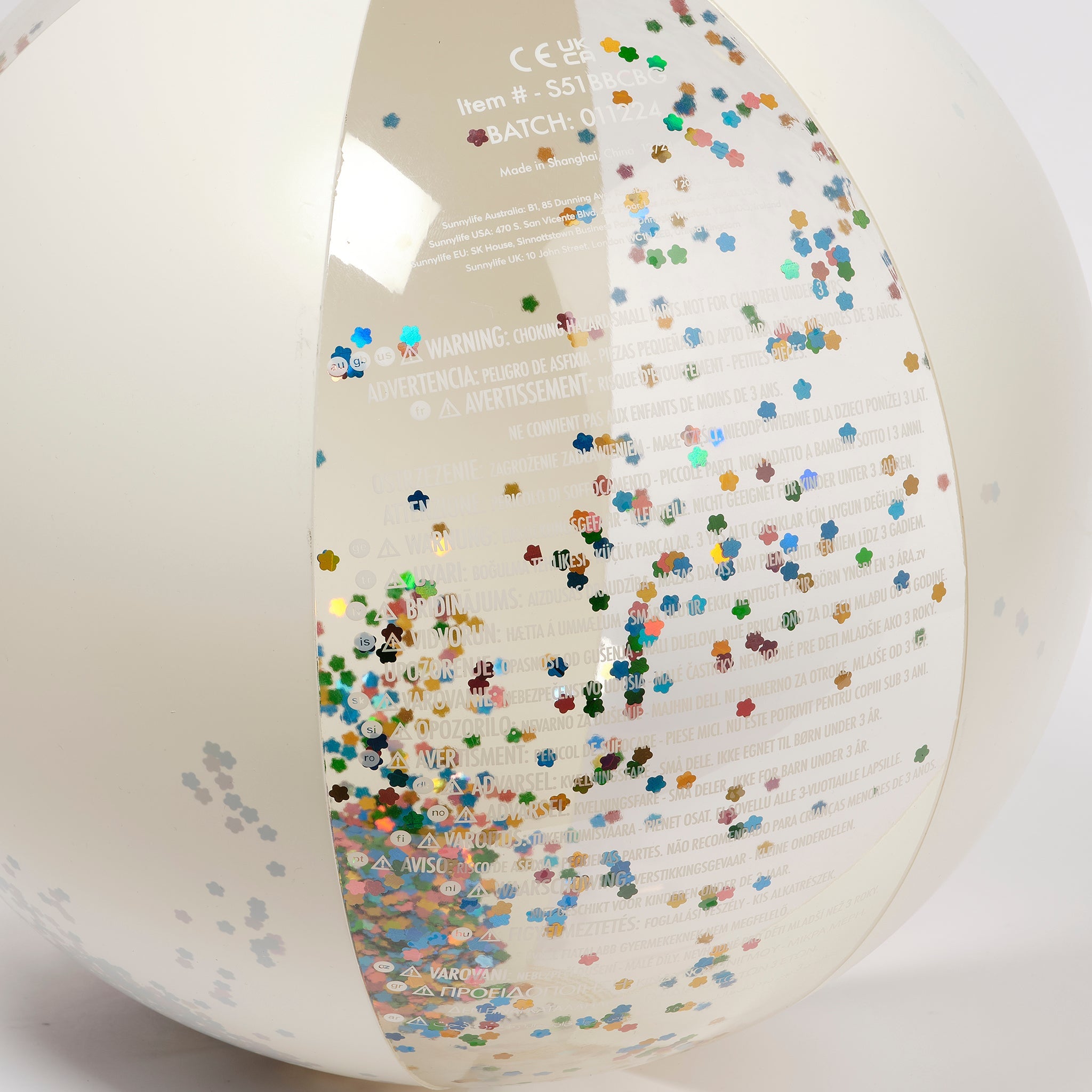 Sunnylife - Cotton Candy Inflatable Glitter Beach Ball