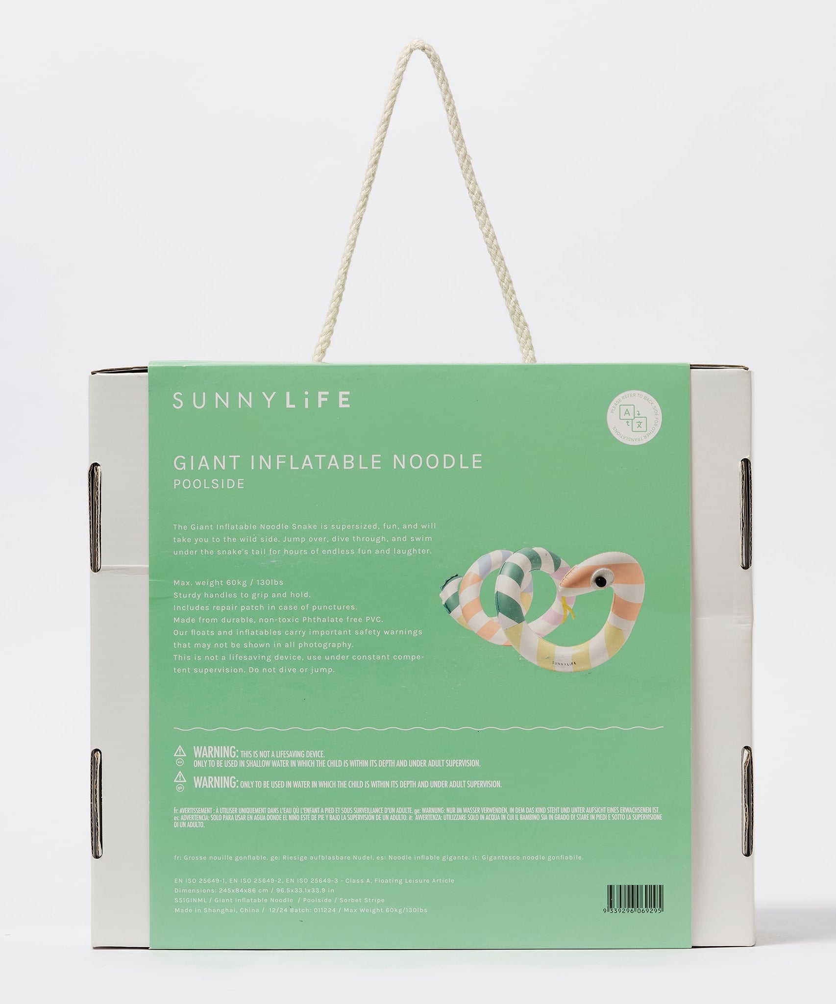 Sunnylife - Giant Snake Inflatable Pool Fun and Bed
