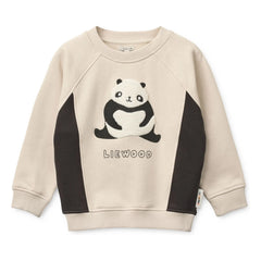 Liewood - Sweat Aude Panda Organic Cotton | Ecru