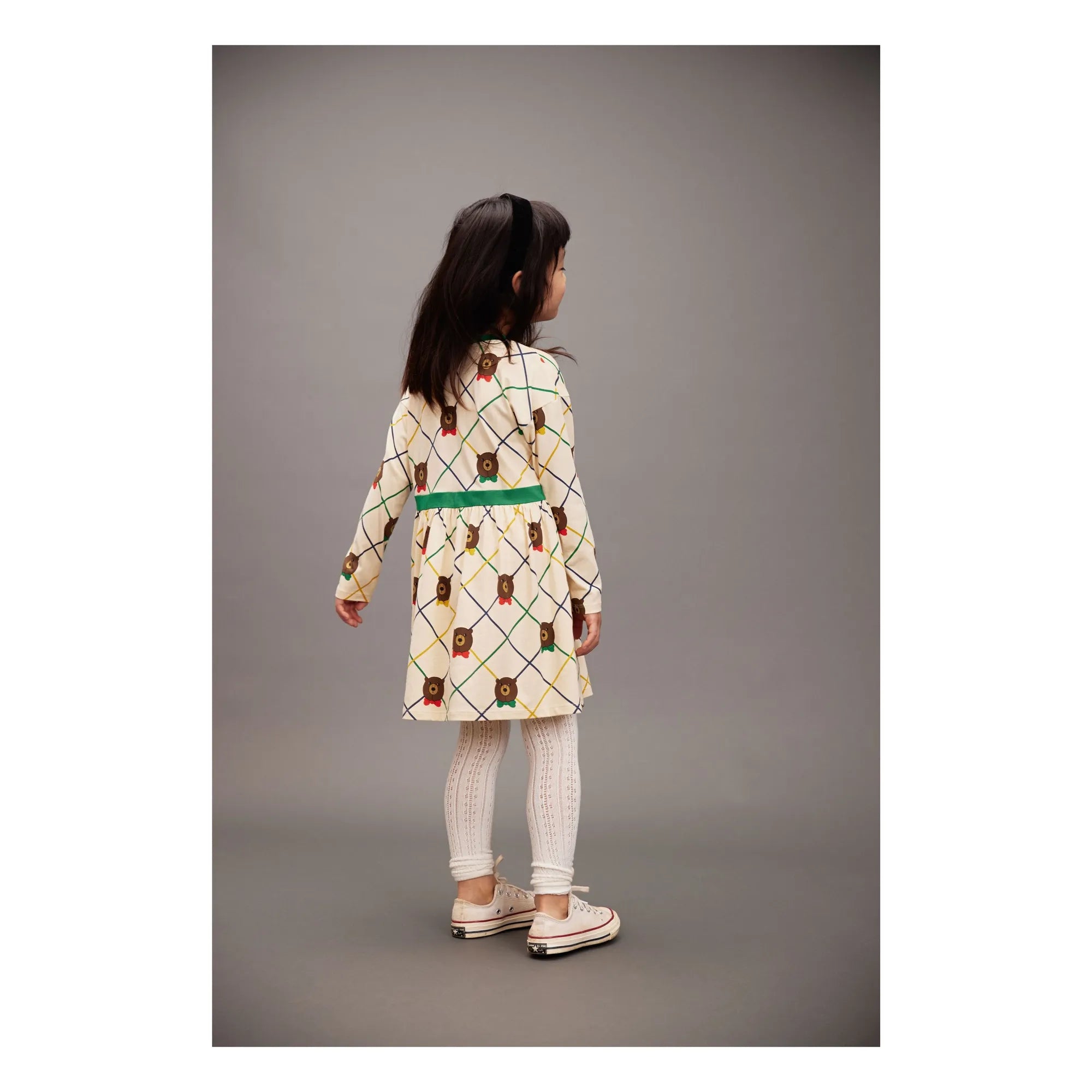 Mini Rodini - Organic Cotton Teddy Bear Dress | Off-white