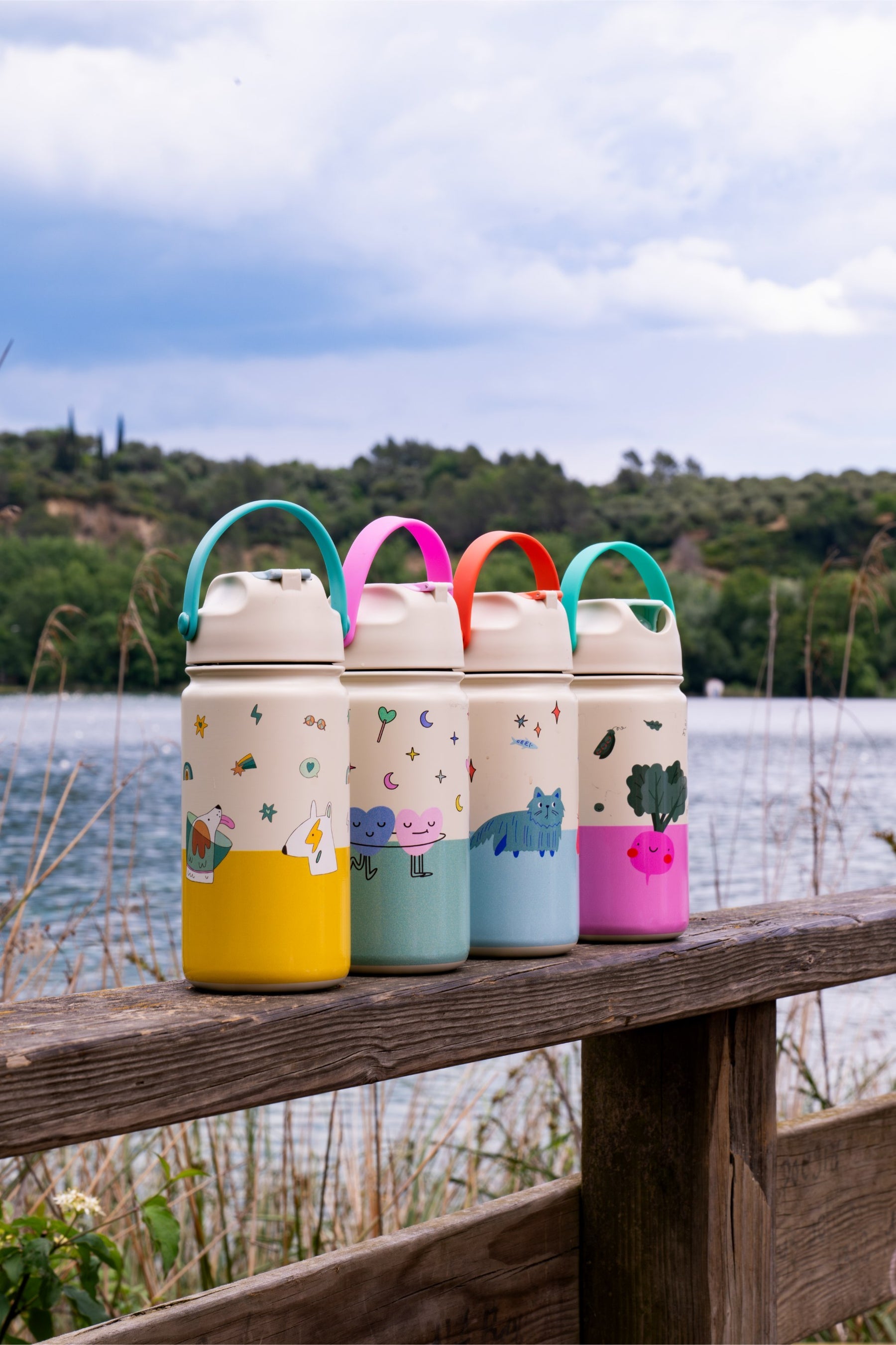 The Cotton Cloud - Cherry Pop 420ML Stainless Steel Hidden Straw Bottle