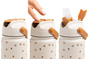 The Cotton Cloud - Croc Rock 420ML Stainless Steel Bottle with Hidden Straw