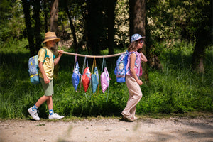 The Cotton Cloud - Dancing Hearts Drawstring Backpack
