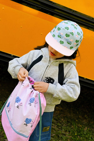 The Cotton Cloud - Dancing Hearts Drawstring Backpack