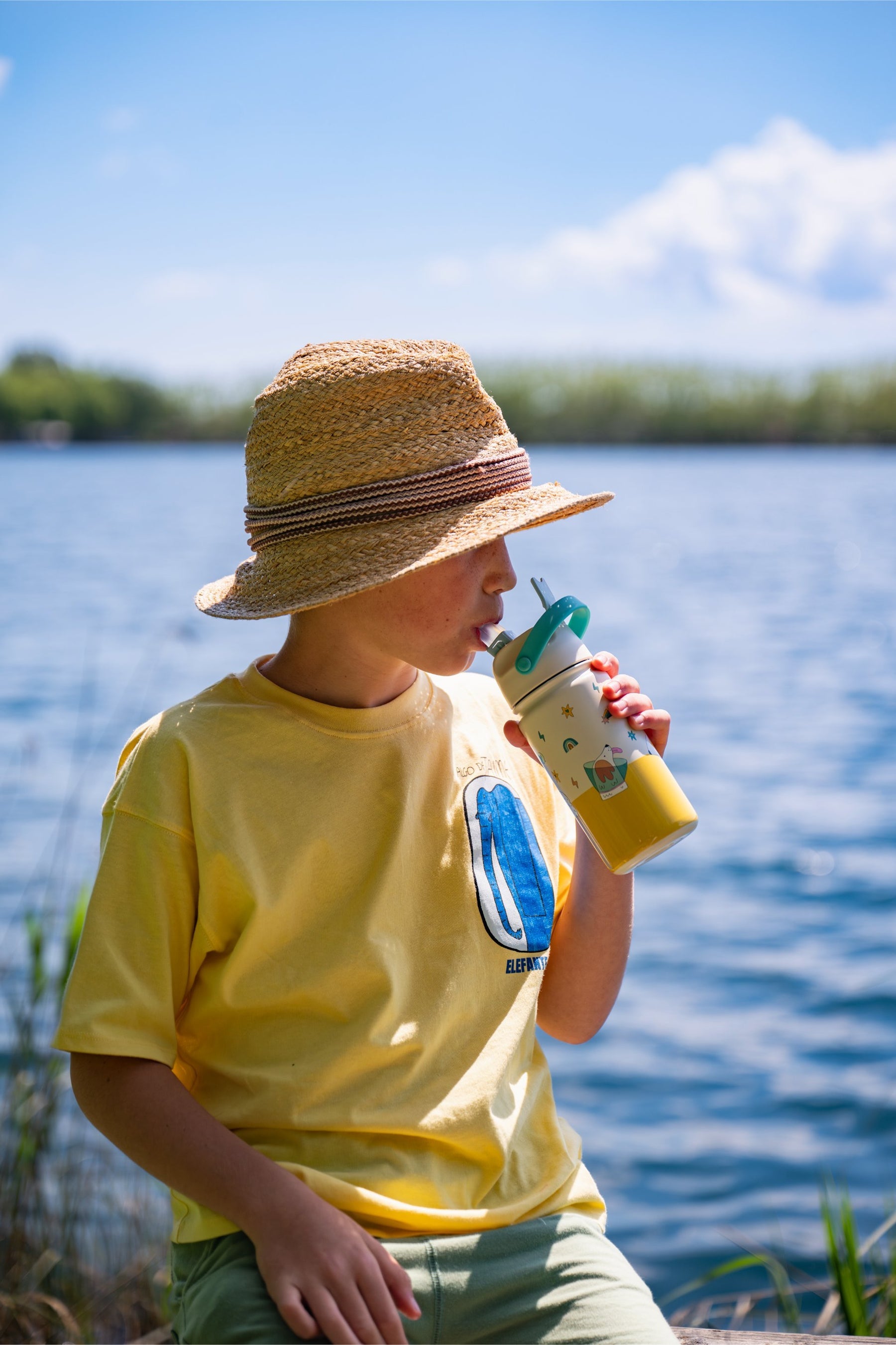 The Cotton Cloud - Funky Dogs 420ML Stainless Steel Hidden Straw Water Bottle