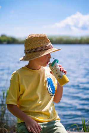 The Cotton Cloud - Funky Dogs 420ML Stainless Steel Hidden Straw Water Bottle