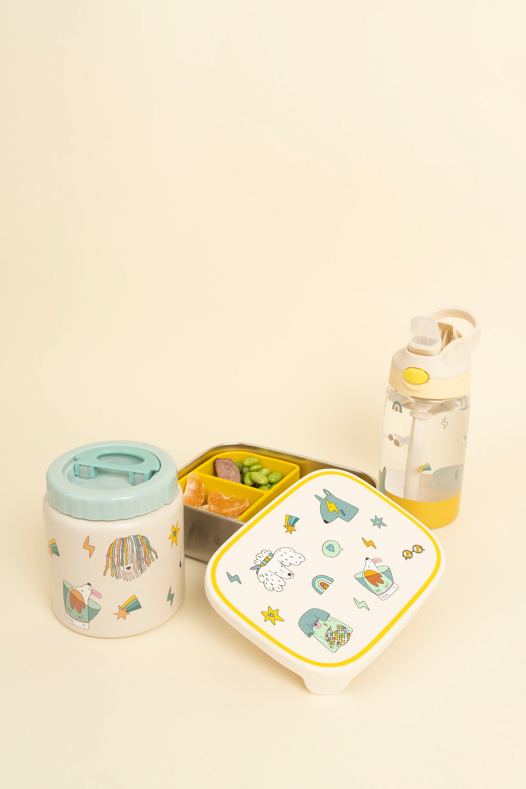 The Cotton Cloud - Funky Dogs 480ML Tritan Water Bottle with Hidden Straw