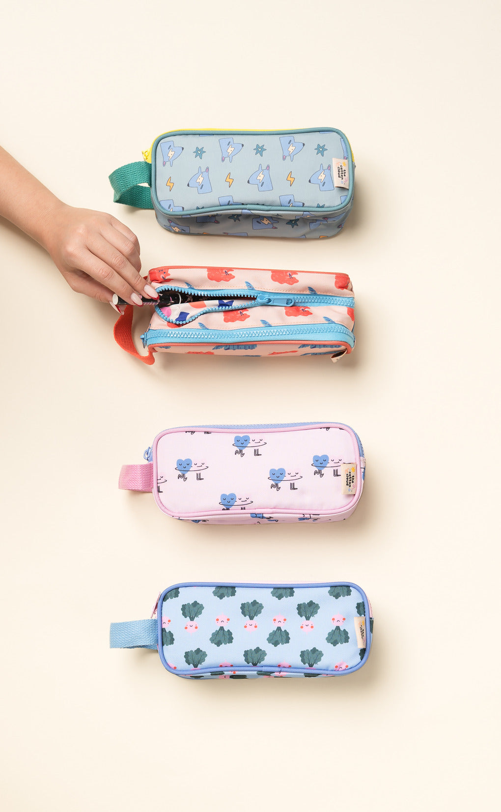 The Cotton Cloud - Funky Dogs Double Pencil Case