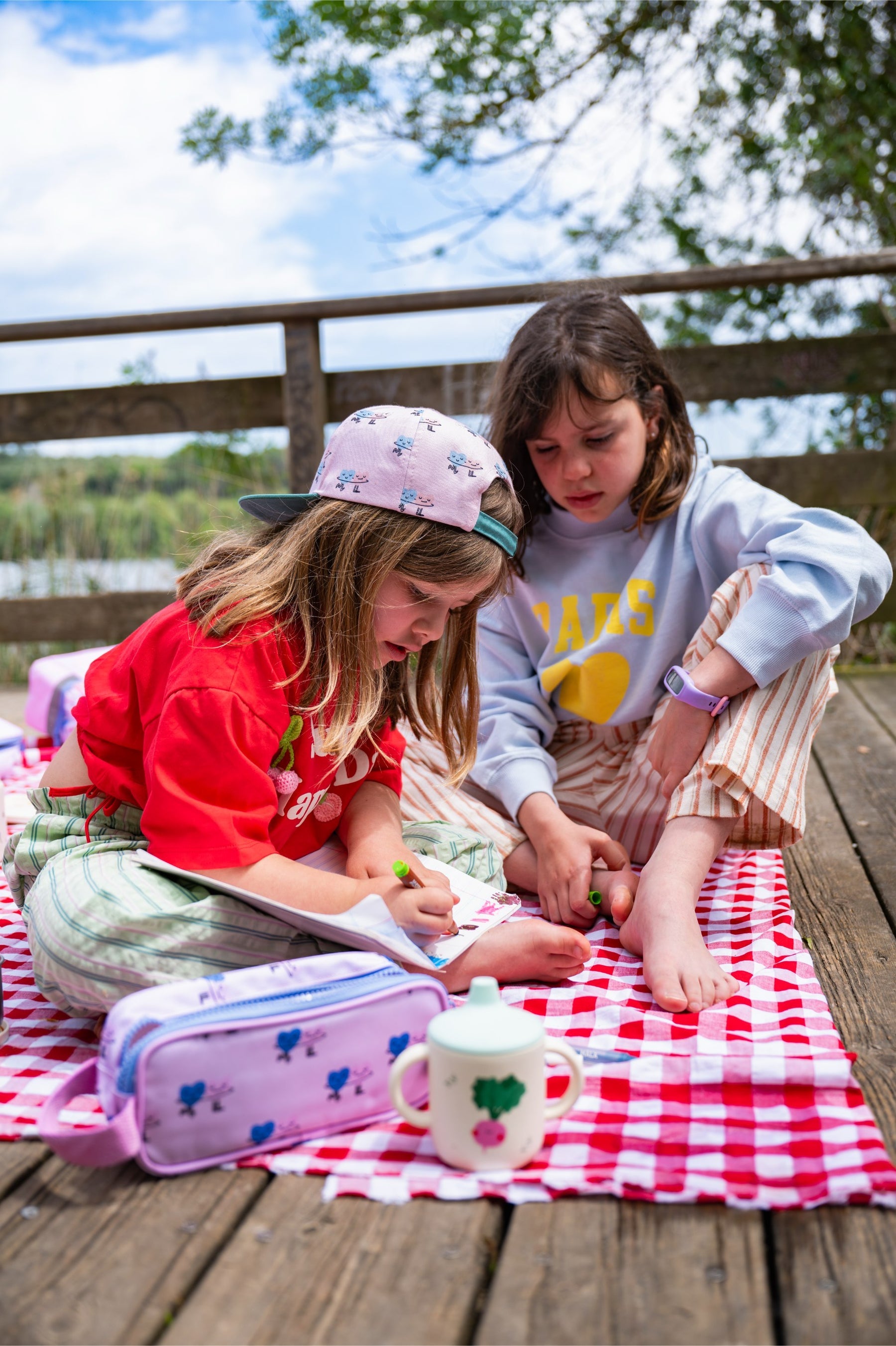 The Cotton Cloud - Funky Dogs Double Pencil Case