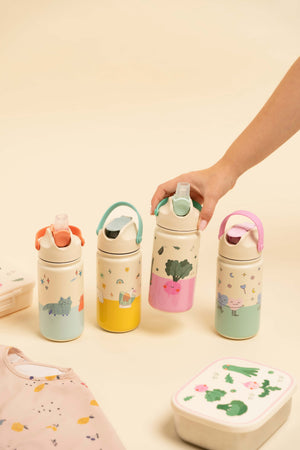 The Cotton Cloud - Meowful Cats 420ML Stainless Steel Hidden Straw Water Bottle