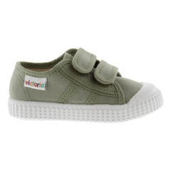 Victoria - Tiras Canvas Velcro Sneakers | Khaki