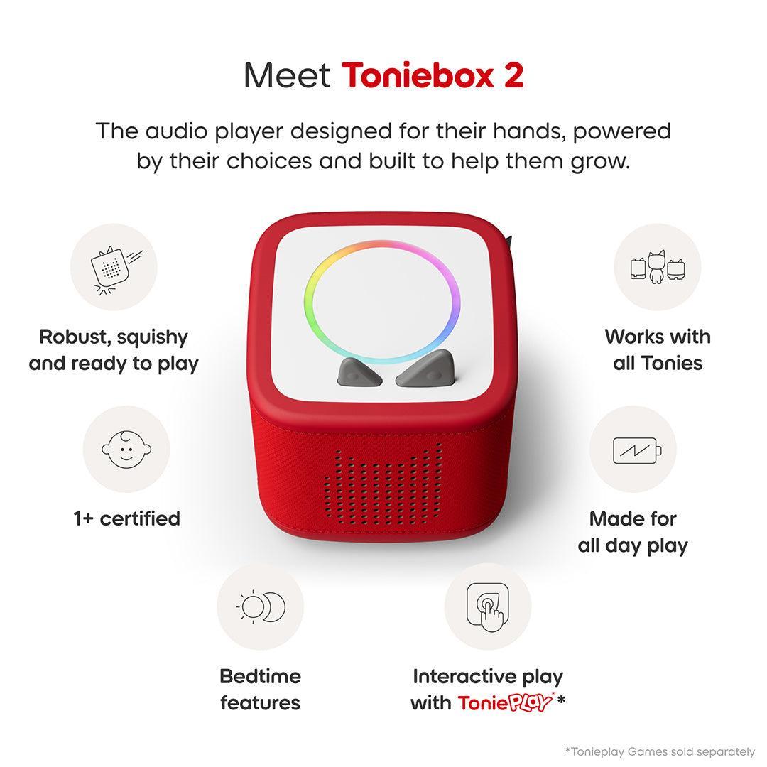 Tonies Toniebox 2 Starter Bundle | Create your Own (3pc)-Audio Players- | Natural Baby Shower
