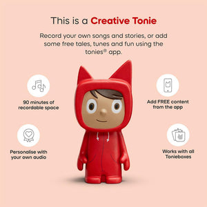 Tonies Toniebox 2 Starter Set with Creative Tonie Rubie - Red-Audio Players-Red- | Natural Baby Shower