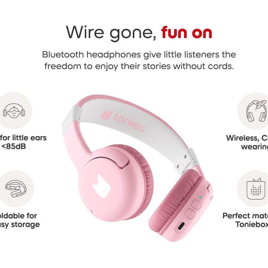 Tonies - Toniebox 2 Bluetooth Cloud Pink Foldable Children's Headphones