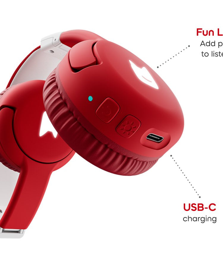 Tonies - Toniebox 2 Bluetooth Red Foldable Kids Headphones