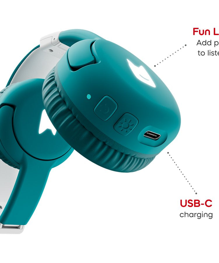 Tonies - Toniebox 2 Bluetooth Tropical Turquoise Foldable Kids Headphones