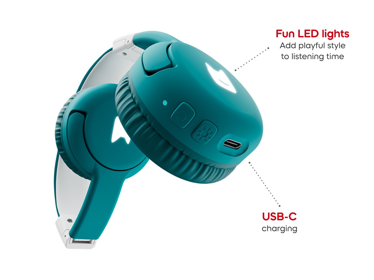 Tonies - Toniebox 2 Bluetooth Tropical Turquoise Foldable Kids Headphones
